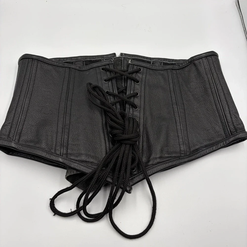 Hilarys Vanity Sexy Slimming Women Corset  Tied Lace Up Goth Witch Leather Fairy